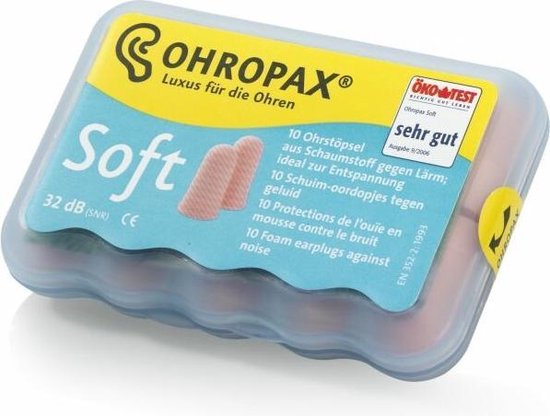 Ohropax - Soft Schuim Tegen geluid - Oordoppen - 10 stuks