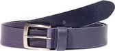 Heren riem leer 3,5 cm Donker blauw, bandmaat 115