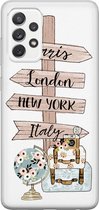 Leuke Telefoonhoesjes - Hoesje geschikt voor Samsung Galaxy A52 5G - Where to go next - Soft case - TPU - Tekst - Multi