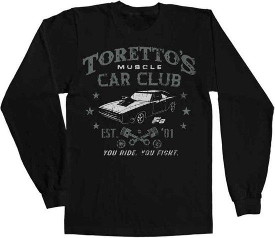 The Fast And The Furious Longsleeve shirt Toretto's Muscle Car Club Zwart