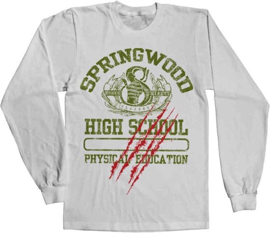 A Nightmare On Elm Street Longsleeve shirt Springwood High School Wit