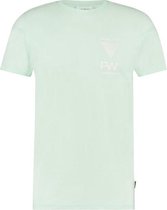 Purewhite -  Heren Slim Fit    T-shirt  - Groen - Maat S