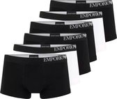 Emporio Armani 6-pack boxershorts trunk - zwart/wit