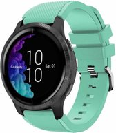 Siliconen Smartwatch bandje - Geschikt voor  Garmin Venu siliconen bandje - aqua - Horlogeband / Polsband / Armband