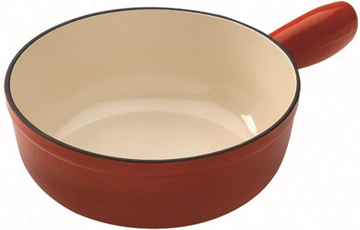 Kuhn Rikon Fonduepan / Caquleon Gietijzer 20 cm - Rood