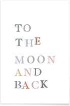JUNIQE - Poster To The Moon and Back -13x18 /Kleurrijk