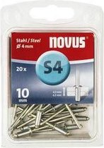 Novus 045-0036 Blind rivet (Ø x L) 4 mm x 10 mm Steel Steel 20 pc(s)