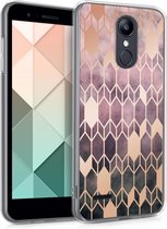 kwmobile telefoonhoesje voor LG K8 (2018) / K9 - Hoesje voor smartphone in roze / roségoud - Glory design