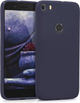 kwmobile telefoonhoesje voor Alcatel Idol 5 - Hoesje voor smartphone - Back cover in mat donkerblauw