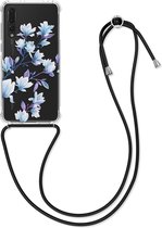 kwmobile telefoonhoesje voor Huawei P20 Pro - Hoesje met koord in blauw / paars / transparant - Back cover voor smartphone