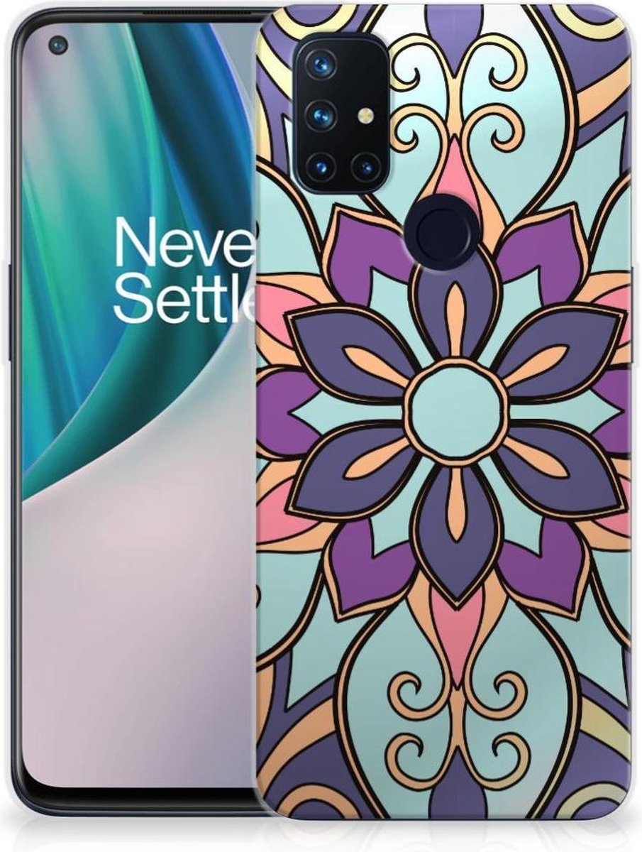 OnePlus Nord N10 5G TPU Case Purple Flower