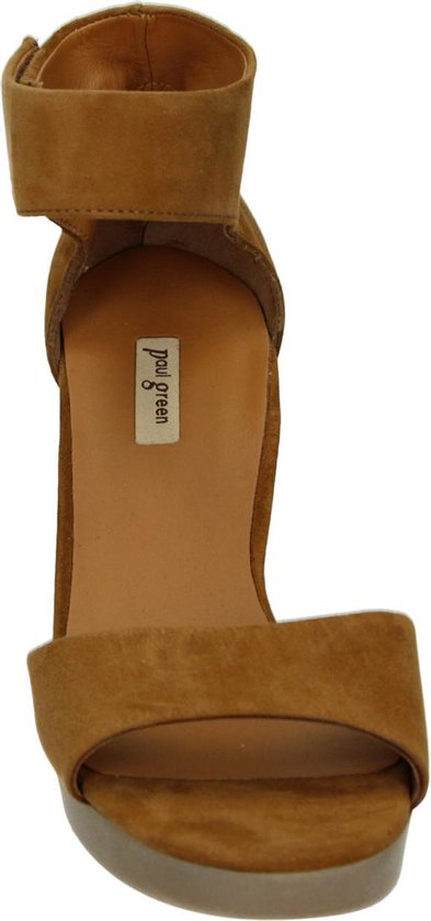 Paul Green Dames Sandalen 6938 - Cognac - Maat 38,5 | bol.com