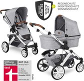 ABC Design Combi Kinderwagen Salsa 4 - Inkl. 4-delig Accessoirepakket - Graphite Grey