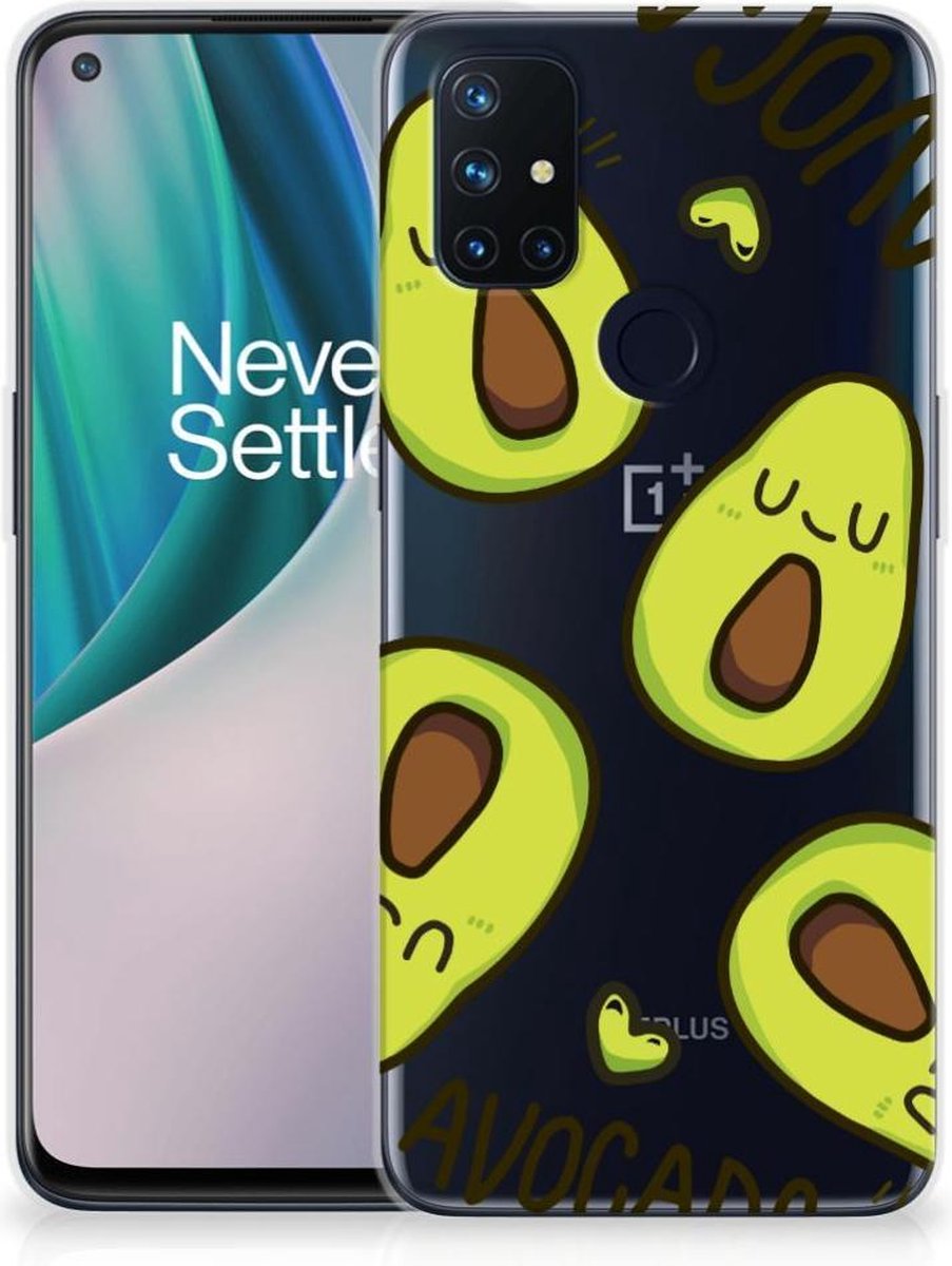 OnePlus Nord N10 5G Telefoonhoesje met Naam Avocado Singing