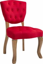 Clp Elysa Eetkamerstoel - Fluweel - Rood - Antiek Licht