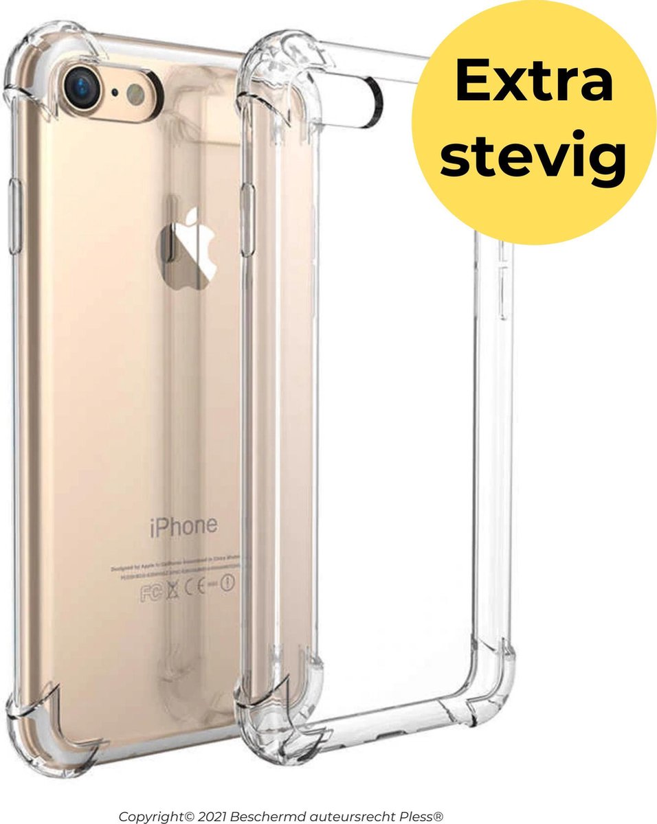 Hoesje iPhone SE2 - Transparant Shock Proof Case - Pless®