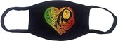 Bob Marley Masker One Love Heart Zwart