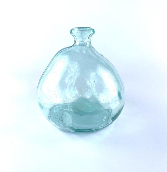 Vase Globe WDMT™ | Verre recyclé | Teinte bleue | bol.com