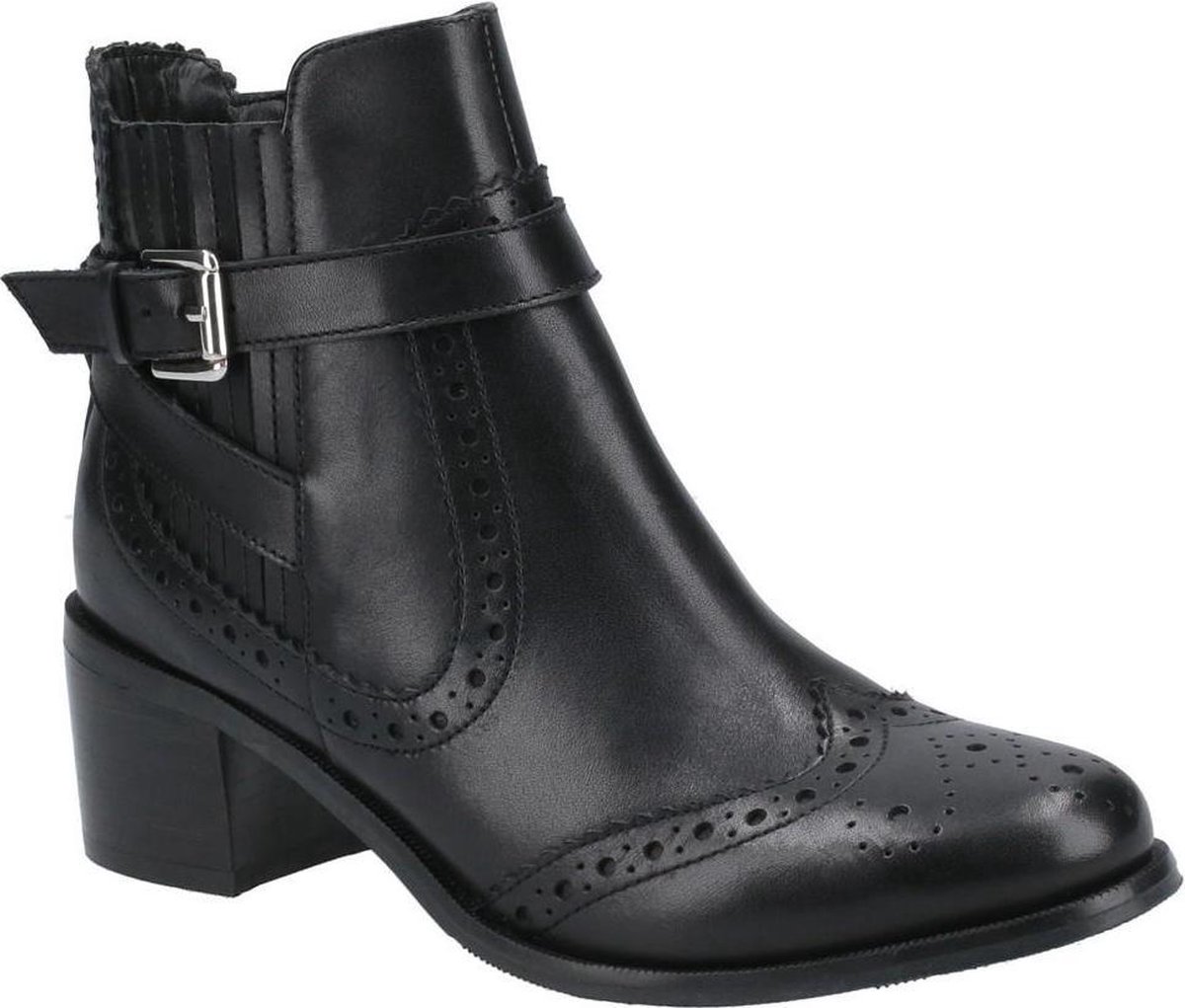 Hush Puppies Dames/dames Rayleigh Leren Enkellaarsjes (Zwart) - Schoenen.nl