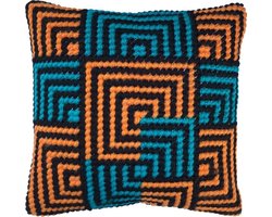 Needleart World Blue & Gold Bargello Kruissteekkussen pakket