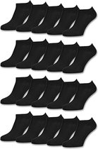 Socke|Sokken|Enkel(sok)|"Sneakersokken"|Kleur:Zwart|Maat 43/46|4 Paar