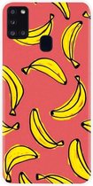 ADEL Siliconen Back Cover Softcase Hoesje Geschikt voor Samsung Galaxy A21s - Bananen Geel