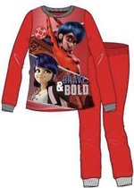 Miraculous Ladybug Pyjama - met glitterprint - rood - maat 116 (6 jaar)