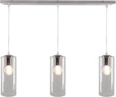 Olucia Laurence - Hanglamp - Chroom/Transparant - E27