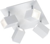 LED Plafondspot - Nitron Laginos - 24W - Warm Wit 3000K - Vierkant - Mat Wit - Aluminium
