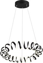 LED Hanglamp - Nitron Coral - 33W - Warm Wit 3000K - Dimbaar - Rond - Mat Zwart - Aluminium