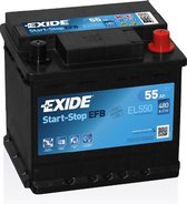 Exide Technologies Exide EL550 Start-Stop EFB 12V 55Ah 480A Auto Accu 3661024036757