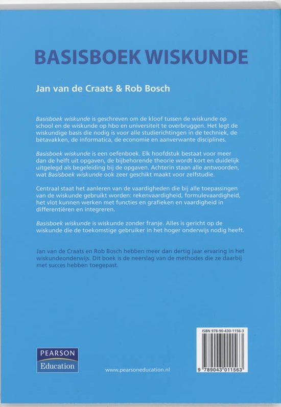 Basisboek Wiskunde | 9789043011563 | J Craats | Boeken | bol.com