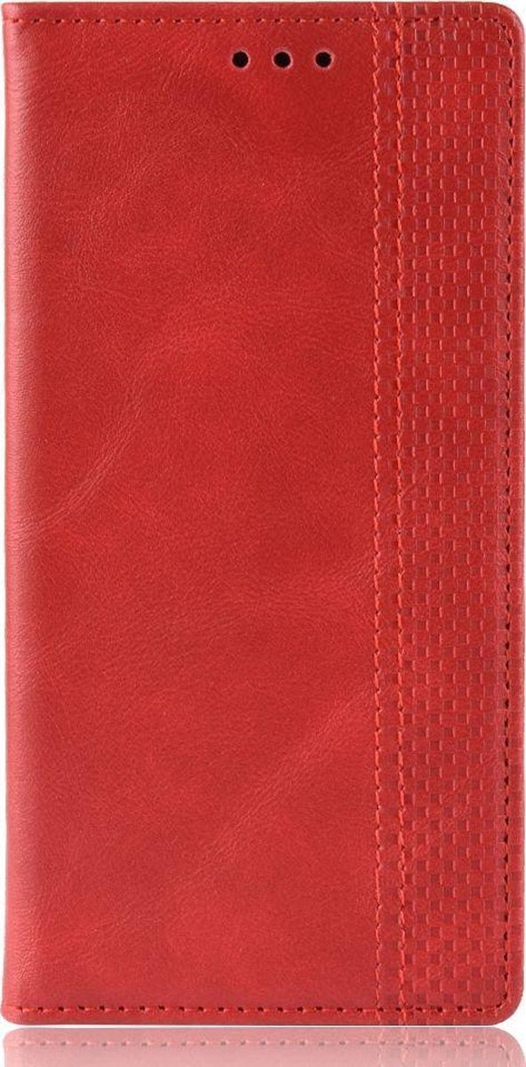 Mobigear Telefoonhoesje geschikt voor Samsung Galaxy S20 FE Hoesje | Mobigear Sensation Bookcase Portemonnee | Pasjeshouder voor 3 Pasjes | Telefoonhoesje voor Pinpas / OV Kaart / Rijbewijs - Rood