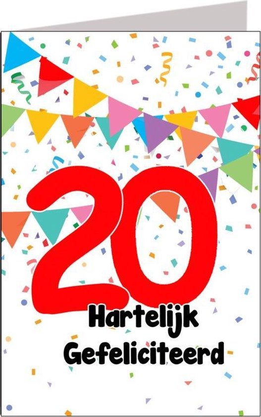 Bol Com Verjaardagskaart 20 Jaar Verjaardagskaart 20