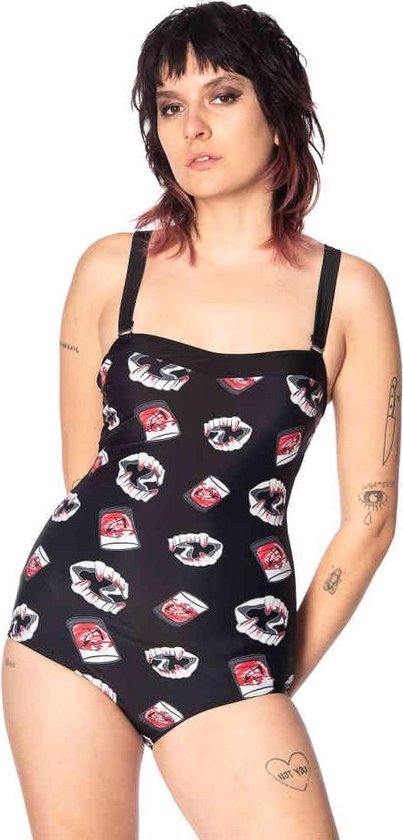 Maillot de bain Banned - S- GLAMPIRE Zwart