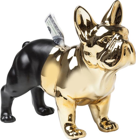 Kare Spaarpot Bulldog Gold/Black | bol.com