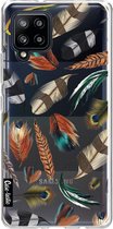 Casetastic Samsung Galaxy A42 (2020) 5G Hoesje - Softcover Hoesje met Design - Feathers Multi Print