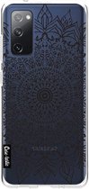 Casetastic Samsung Galaxy S20 FE 4G/5G Hoesje - Softcover Hoesje met Design - Black Mandala Print