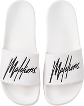 Malelions Slippers - Slides - White/Black - Maat 43