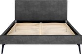 Beter Bed Novelle Bedframe Lederlook - 180x210 cm - Antraciet
