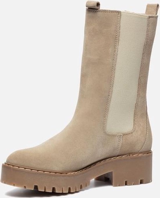 Cellini Hoge chelsea boots beige - Maat 40 | bol.com