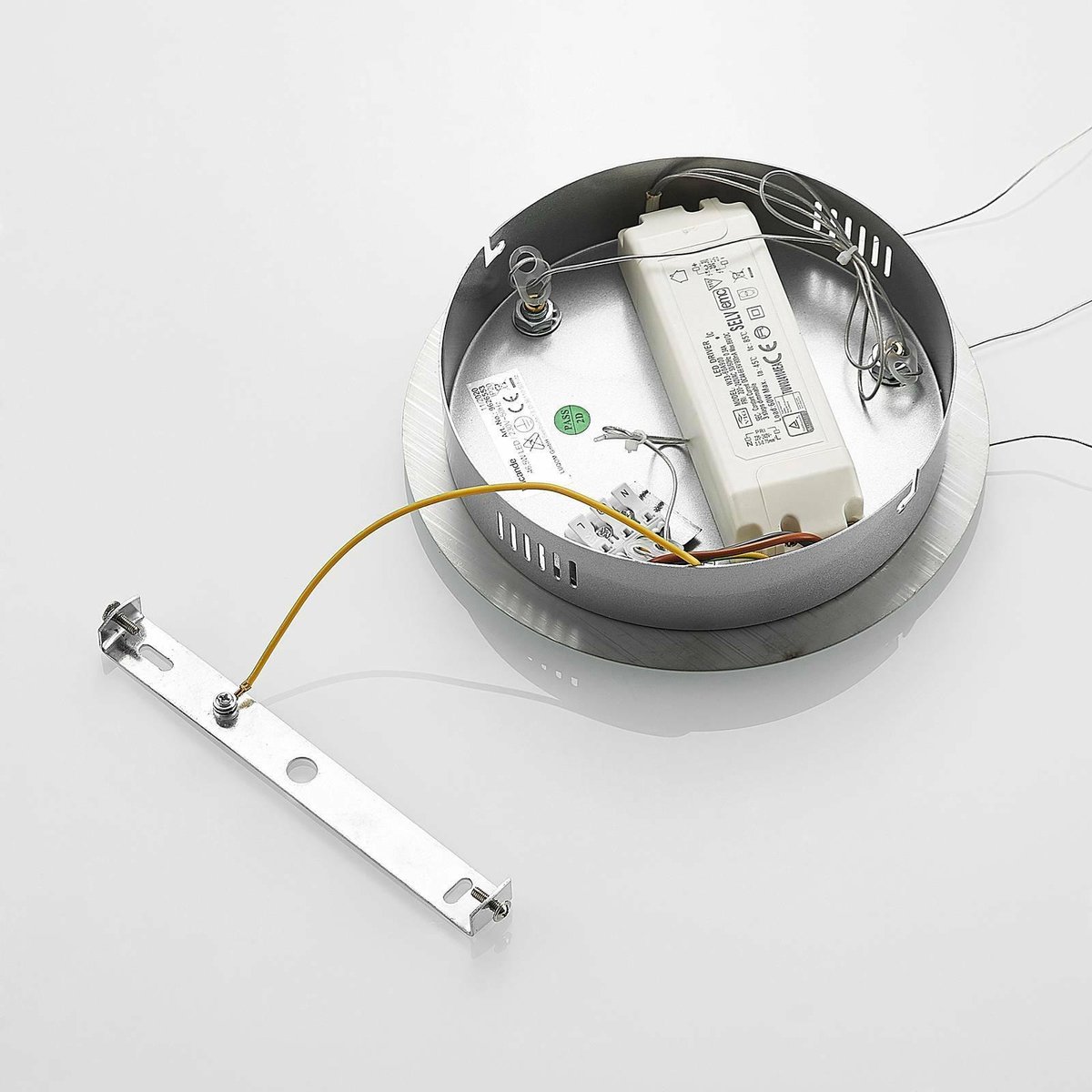 Lucande - LED hanglamp- met dimmer - 1licht - ijzer, aluminium, siliconen - H: 21 cm - chroom - Inclusief lichtbron
