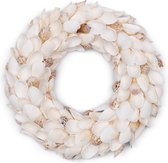 White Sea Shell Wreath Dia 35