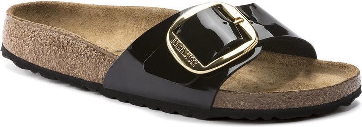Birkenstock Slipper Madrid Big Buckle 1019965 Zwart Lak Normaal | bol.com