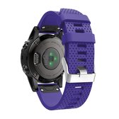 Voor Garmin Fenix 5S siliconen band (paars)