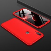 GKK Three Stage Splicing Full Coverage PC Case voor Huawei Y7 (2019) (Rood)
