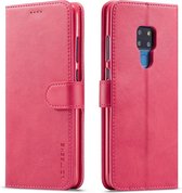 Voor Huawei Mate 20 LC.IMEEKE kalfsleer, horizontaal flip lederen hoesje, met houder en kaartsleuven en portemonnee (rose rood)