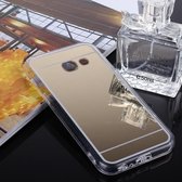 Voor Galaxy J7 prime acryl + tpu galvaniseren spiegel beschermende achterkant geval (goud)