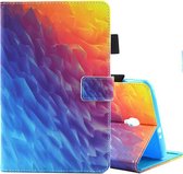 Voor Galaxy Tab A 8.0 / T380 & T385 Kleurrijke polygonen patroon Horizontale flip lederen tas met houder en kaartsleuven