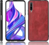 Voor Huawei Honor 9X Pro / 9X / Y9S Schokbestendig Naaien Koe Patroon Skin PC + PU + TPU Case (Rood)